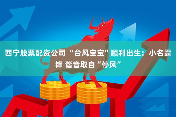 西宁股票配资公司 “台风宝宝”顺利出生：小名霆锋 谐音取自“停风”